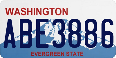 WA license plate ABE3886