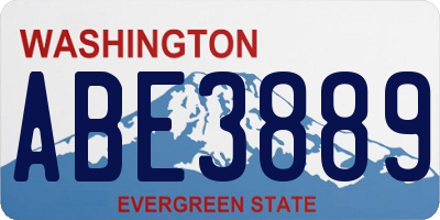 WA license plate ABE3889