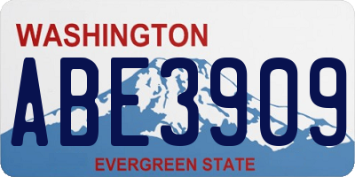 WA license plate ABE3909