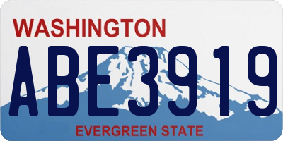 WA license plate ABE3919