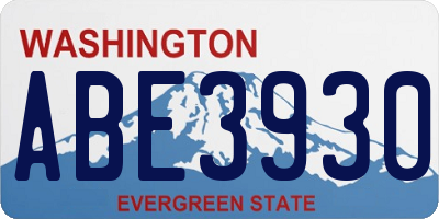 WA license plate ABE3930