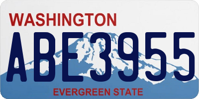 WA license plate ABE3955