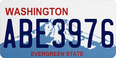 WA license plate ABE3976