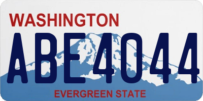 WA license plate ABE4044