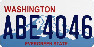 WA license plate ABE4046