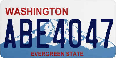 WA license plate ABE4047