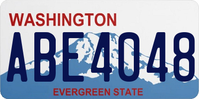 WA license plate ABE4048
