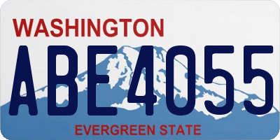 WA license plate ABE4055
