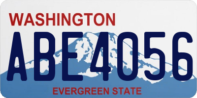 WA license plate ABE4056