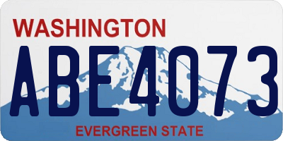 WA license plate ABE4073