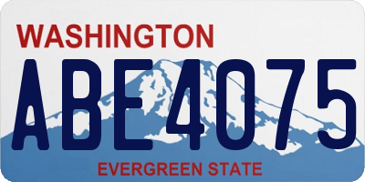 WA license plate ABE4075