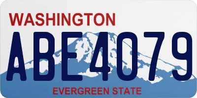 WA license plate ABE4079