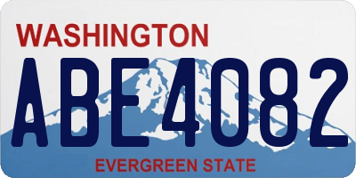 WA license plate ABE4082