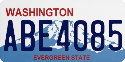 WA license plate ABE4085