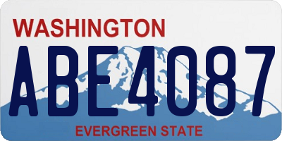 WA license plate ABE4087