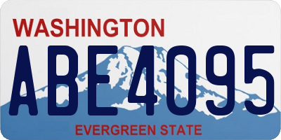 WA license plate ABE4095