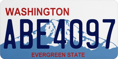 WA license plate ABE4097