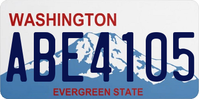 WA license plate ABE4105