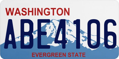 WA license plate ABE4106