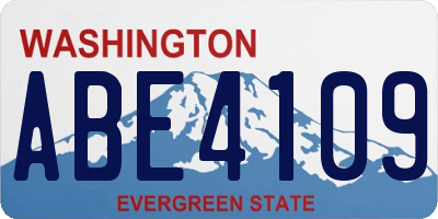 WA license plate ABE4109