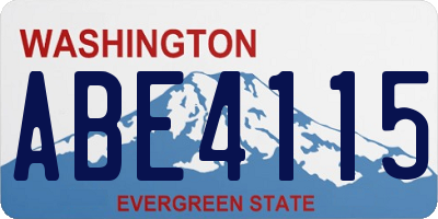 WA license plate ABE4115