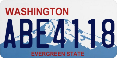 WA license plate ABE4118