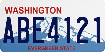 WA license plate ABE4121
