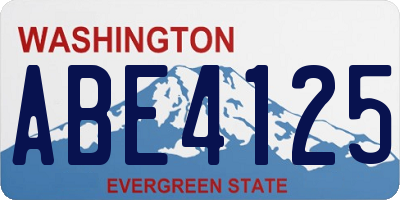 WA license plate ABE4125