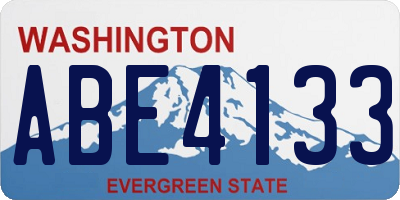 WA license plate ABE4133