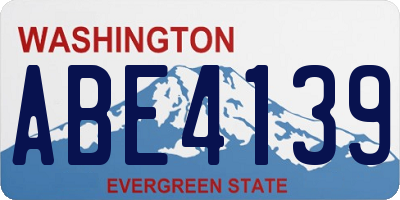 WA license plate ABE4139