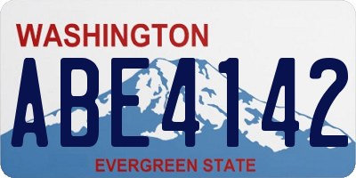 WA license plate ABE4142