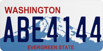 WA license plate ABE4144