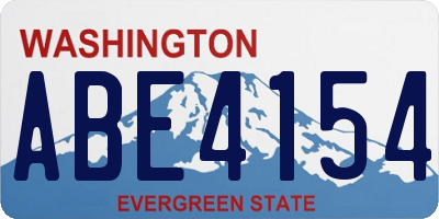 WA license plate ABE4154