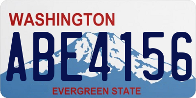 WA license plate ABE4156
