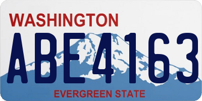 WA license plate ABE4163
