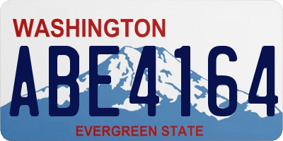 WA license plate ABE4164