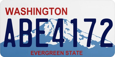 WA license plate ABE4172