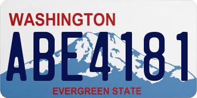 WA license plate ABE4181