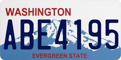 WA license plate ABE4195