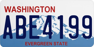WA license plate ABE4199