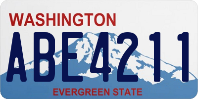 WA license plate ABE4211