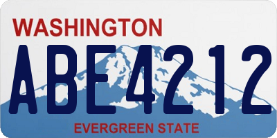 WA license plate ABE4212