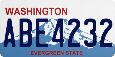 WA license plate ABE4232