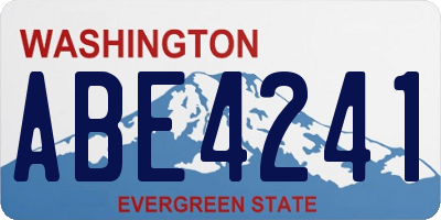 WA license plate ABE4241