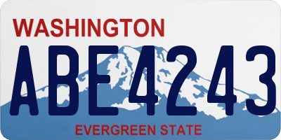 WA license plate ABE4243
