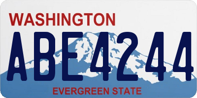 WA license plate ABE4244