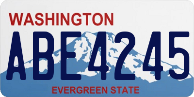 WA license plate ABE4245