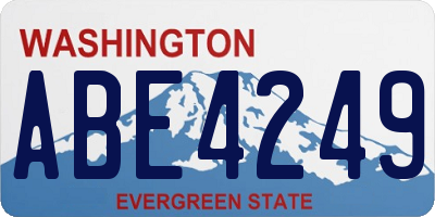 WA license plate ABE4249