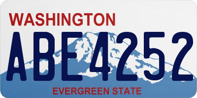 WA license plate ABE4252