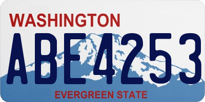WA license plate ABE4253